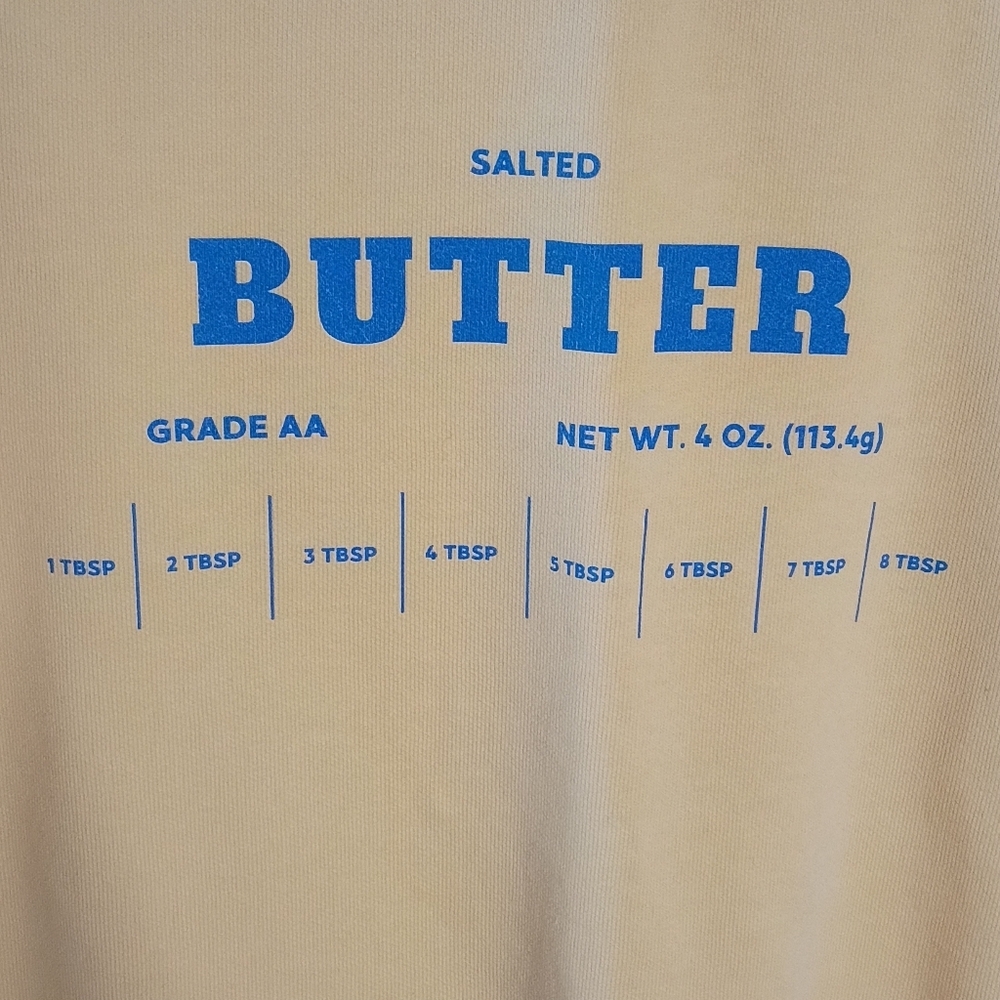 Comfort Colors Salted Butter Sweatshirt Yellow Crewneck Unisex Size S - Picture 3 of 7